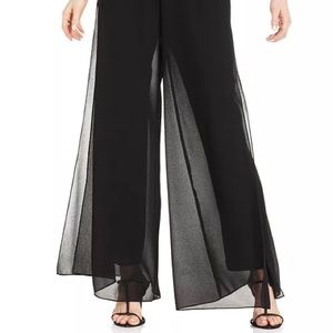 Black Flare Flowy Dress Pants